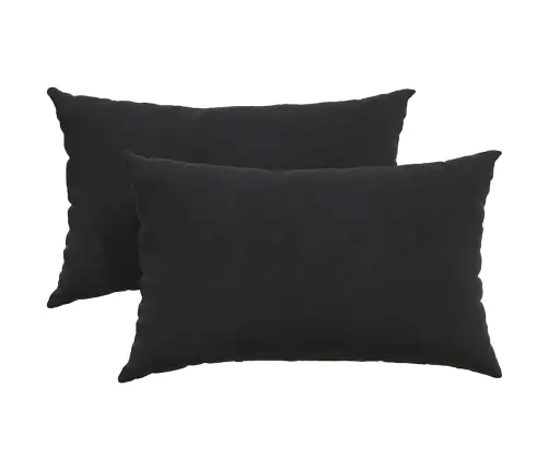 Dīvāna Spilveni 2 Pcs Melna 50 X 30 Cm Korduroja Audums Vidaxl