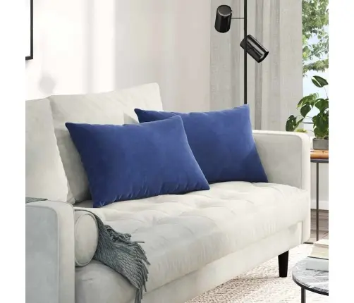 Sofa Pagalvės 2 Pcs Policijos Mėlyna 60 X 40 Cm