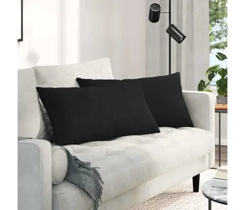 Dīvāna Spilveni Melna Audums Vidaxl