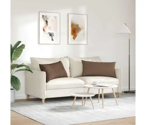 Sofa Pagalvės 2 Pcs Ruda 80 X 40 Cm Audinys