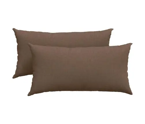 Sofa Pagalvės 2 Pcs Ruda 80 X 40 Cm Audinys