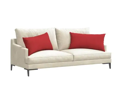 Sofa Pagalvės 2 Pcs Raudona 80 X 40 Cm Audinys