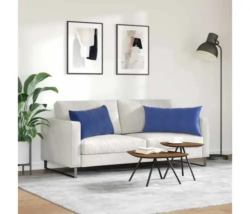 Dīvāna Spilveni 2 Pcs Policijas Zila 80 X 40 Cm Vidaxl