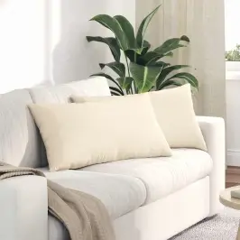 Dīvāna Spilveni 2 Pcs Krēmkrāsa 80 X 40 Cm Korduroja Audums Vidaxl