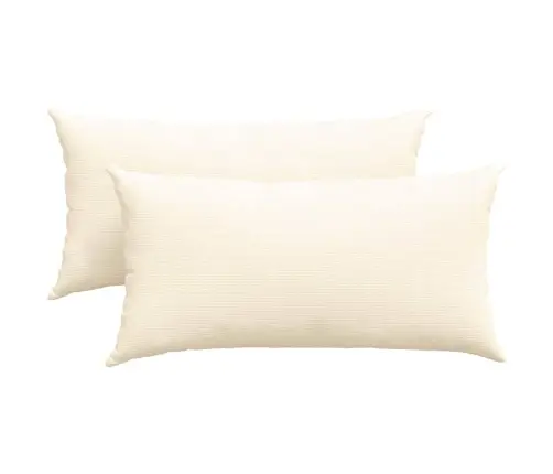 Diivanipadjad 2 Pcs Cream 80 X 40 Cm Korter Kangas