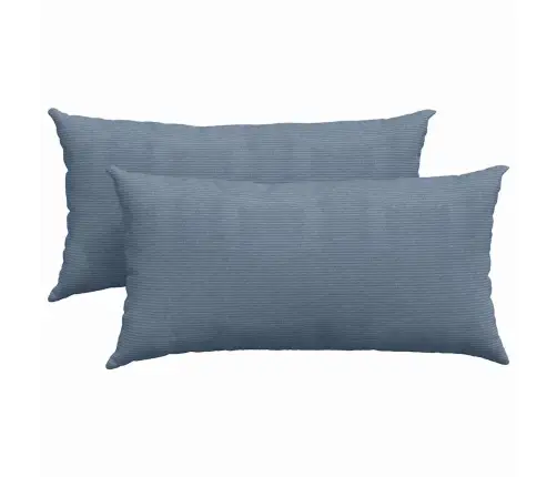 Dīvāna Spilveni 2 Pcs Zila 80 X 40 Cm Korduroja Audums Vidaxl