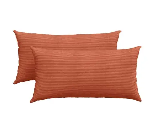 Diivanipadjad 2 Pcs Punane Oranž 80 X 40 Cm Korter Kangas