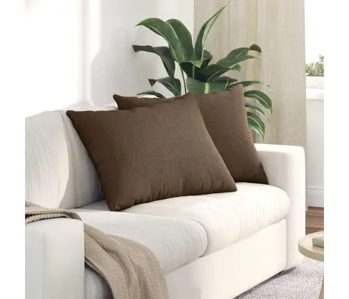 Dīvāna Spilveni Brūna Audums Vidaxl