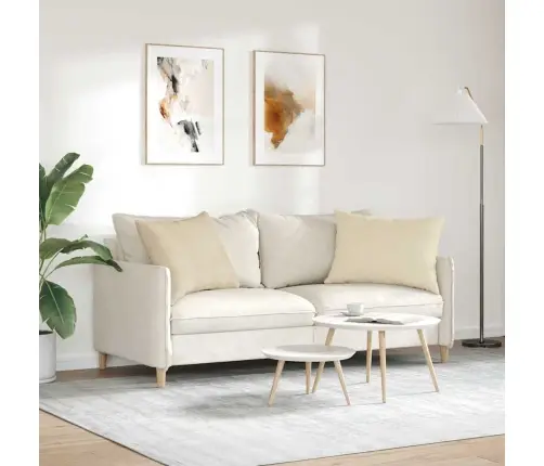 Sofa Pagalvės 2 Pcs Kreminė 70 X 50 Cm Audinys