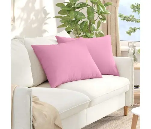 Dīvāna Spilveni Rozā Audums Vidaxl