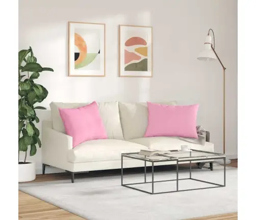 Dīvāna Spilveni Rozā Audums Vidaxl