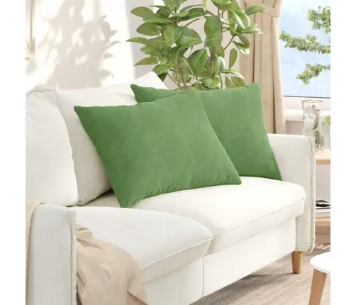 Dīvāna Spilveni 2 Pcs Gaiši Zaļa 70 X 50 Cm Korduroja Audums Vidaxl