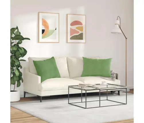 Dīvāna Spilveni 2 Pcs Gaiši Zaļa 70 X 50 Cm Korduroja Audums Vidaxl