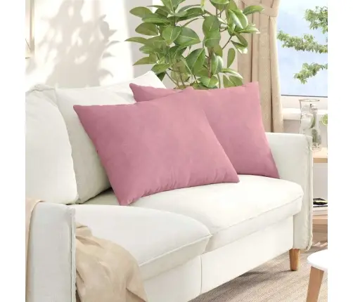 Diivanipadjad 2 Pcs Roosa 70 X 50 Cm Korter Kangas