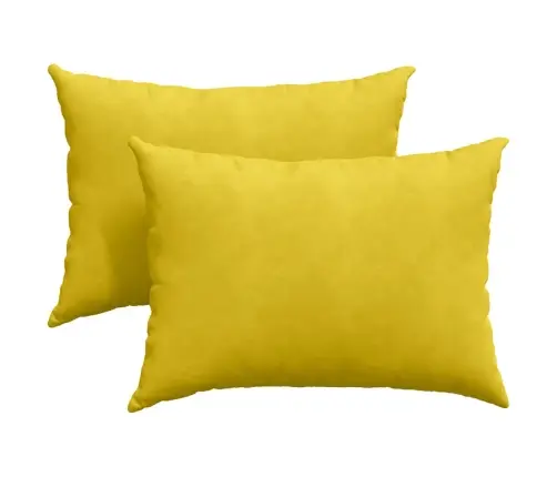 Sofa Pagalvės 2 Pcs Geltona 70 X 50 Cm Kordūrinis Audinys