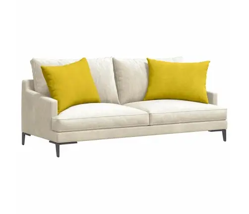 Sofa Pagalvės 2 Pcs Geltona 70 X 50 Cm Kordūrinis Audinys