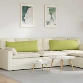 Sofa Pagalvės 2 Pcs Šviesiai Žalia 120 X 40 Cm Audinys