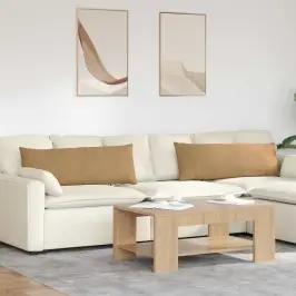 Sofa Pagalvės 2 Pcs Ruda 120 X 40 Cm Kordūrinis Audinys