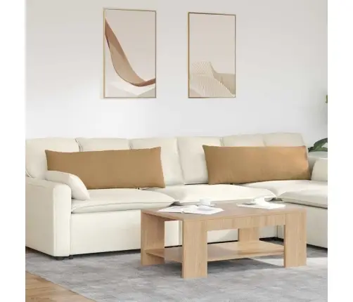 Diivanipadjad 2 Pcs Pruun 120 X 40 Cm Korter Kangas