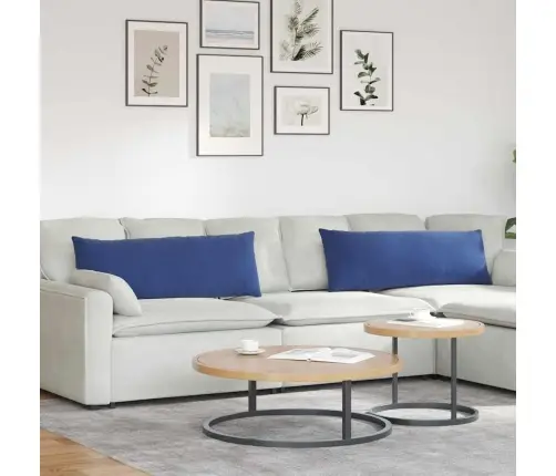Sofa Pagalvės 2 Pcs Policijos Mėlyna 120 X 40 Cm