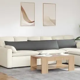 Sofa Pagalvės 2 Pcs Tamsiai Pilka 200 X 40 Cm Audinys