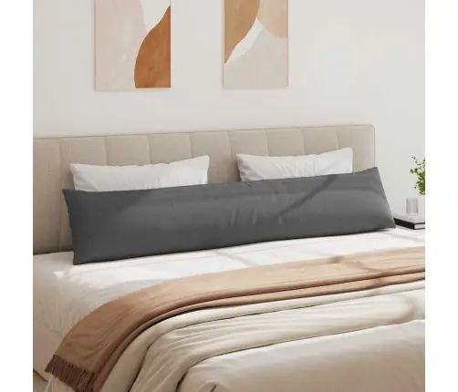 Sofa Pagalvės 2 Pcs Tamsiai Pilka 200 X 40 Cm Audinys