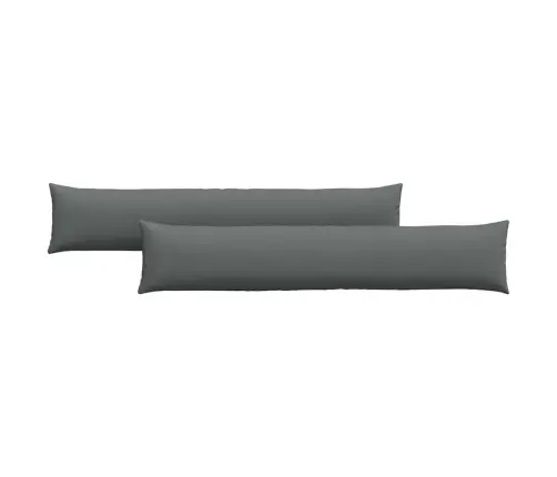 Sofa Pagalvės 2 Pcs Tamsiai Pilka 200 X 40 Cm Audinys