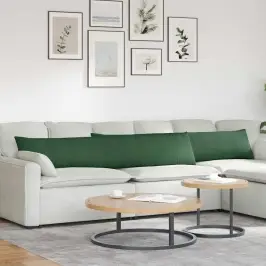 Sofa Pagalvės 2 Pcs Tamsiai Žalia 200 X 40 Cm