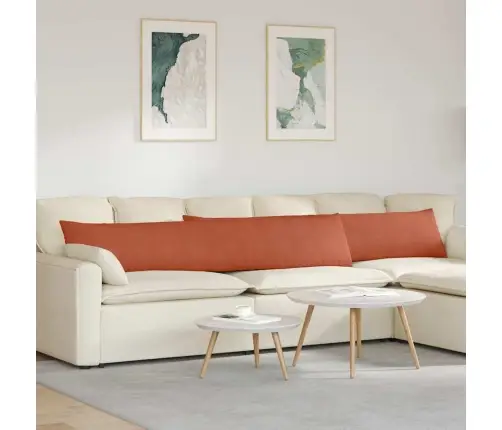 Dīvāna Spilveni 2 Pcs Sarkans Oranžs 200 X 40 Cm Vidaxl