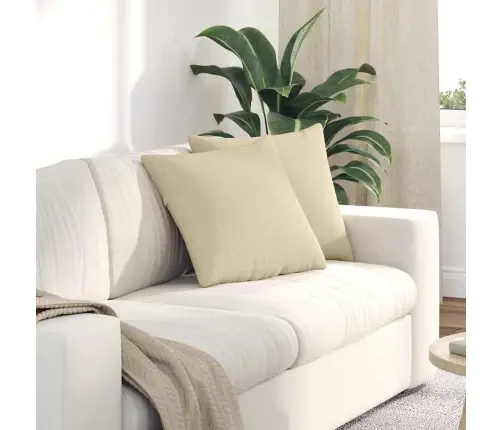 Diivanipadjad 2 Pcs Cream 45 X 45 Cm Kangas