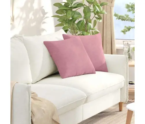 Diivanipadjad 2 Pcs Roosa 45 X 45 Cm Korter Kangas