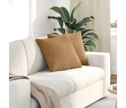 Dīvāna Spilveni 2 Pcs Brūna 45 X 45 Cm Korduroja Audums Vidaxl