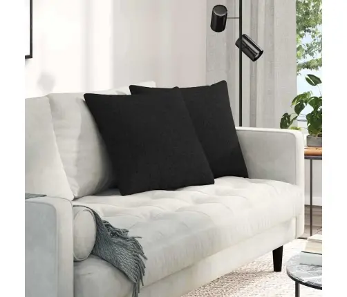 Diivanipadjad 2 Pcs Must 50 X 50 Cm Kangas