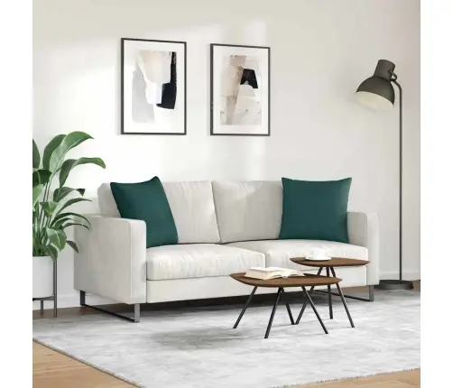 Diivanipadjad 2 Pcs Tume Rohelise 50 X 50 Cm Kangas