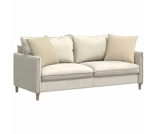 Sofa Pagalvės 2 Pcs Kreminė 50 X 50 Cm Audinys