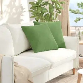 Dīvāna Spilveni 2 Pcs Gaiši Zaļa 50 X 50 Cm Korduroja Audums Vidaxl