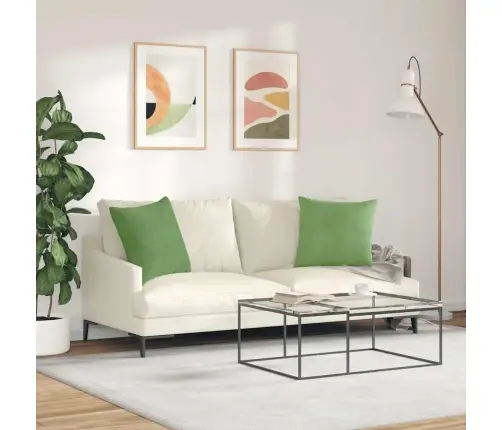 Diivanipadjad 2 Pcs Hele Roheline 50 X 50 Cm Korter Kangas