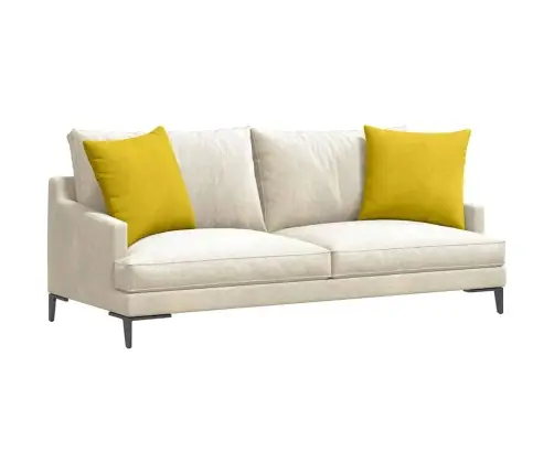 Sofa Pagalvės 2 Pcs Geltona 50 X 50 Cm Kordūrinis Audinys