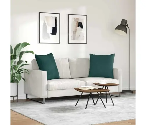 Diivanipadjad 2 Pcs Tume Rohelise 60 X 60 Cm Kangas