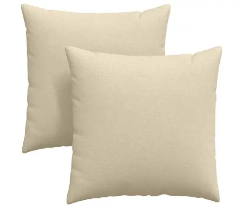 Dīvāna Spilveni Krēmkrāsa Audums Vidaxl