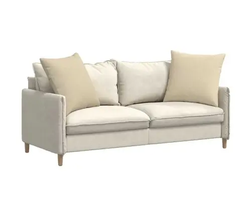 Dīvāna Spilveni Krēmkrāsa Audums Vidaxl