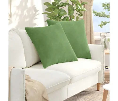 Dīvāna Spilveni 2 Pcs Gaiši Zaļa 60 X 60 Cm Korduroja Audums Vidaxl