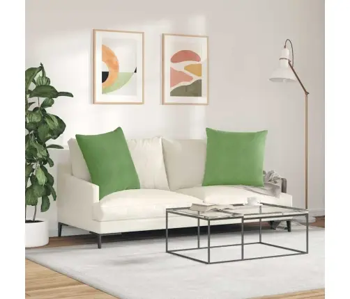 Dīvāna Spilveni 2 Pcs Gaiši Zaļa 60 X 60 Cm Korduroja Audums Vidaxl