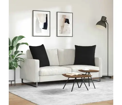 Dīvāna Spilveni Melna Audums Vidaxl