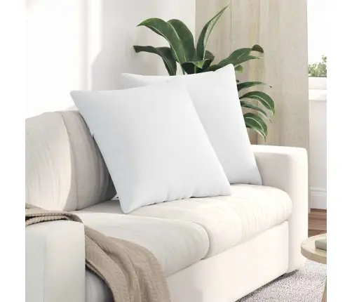 Sofa Pagalvės 2 Pcs Balta 80 X 80 Cm Audinys