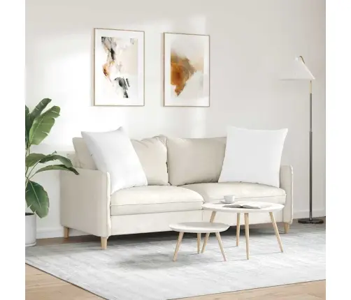 Sofa Pagalvės 2 Pcs Balta 80 X 80 Cm Audinys