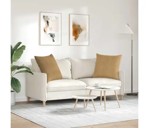 Dīvāna Spilveni 2 Pcs Brūna 80 X 80 Cm Korduroja Audums Vidaxl