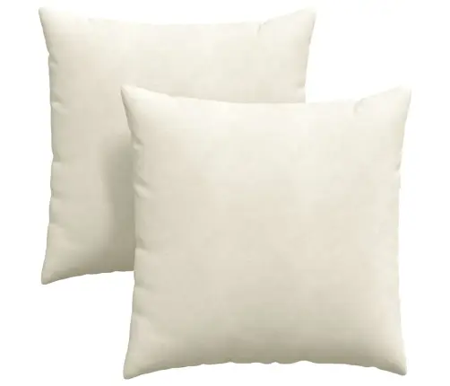 Sofa Pagalvės 2 Pcs Kreminė 80 X 80 Cm Kordūrinis Audinys