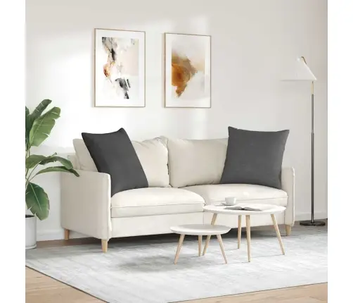 Dīvāna Spilveni 2 Pcs Tumši Pelēks 80 X 80 Cm Korduroja Audums Vidaxl