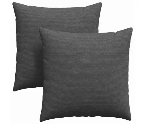 Dīvāna Spilveni 2 Pcs Tumši Pelēks 80 X 80 Cm Korduroja Audums Vidaxl